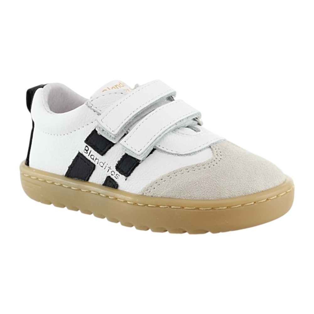 Zapatos deportivos barefoot Blanditos Lisboa Blanco-Negro