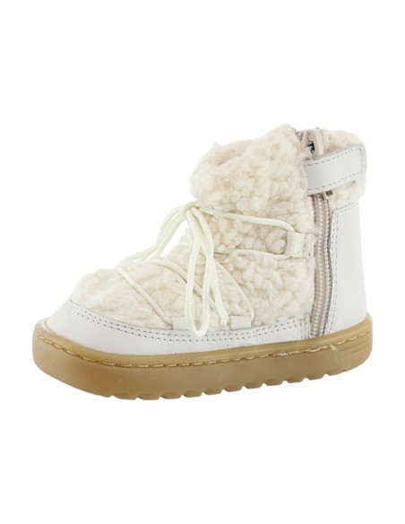 Botines barefoot Blanditos Nieve Porcelana