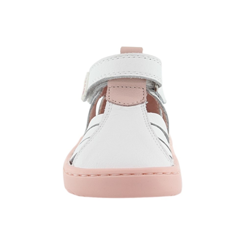 Sandalias respetuosas Blanditos Cuba Blanco-Rosa