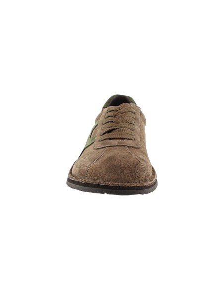 Zapatos barefoot Boston Serraje Marrón-Verde