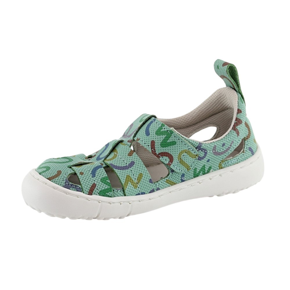 Sandalia respetuosa cerrada Coqueflex Verde Multicolor