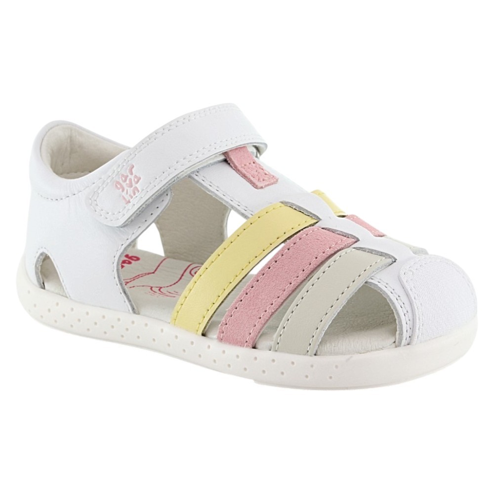 Sandalias barefoot Garvalín 262325 Blanco-Rosa