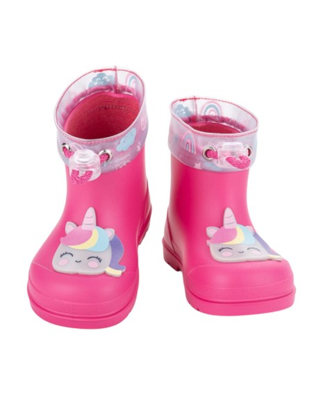 Botas de agua barefoot Mendi Unicornio Fucsia