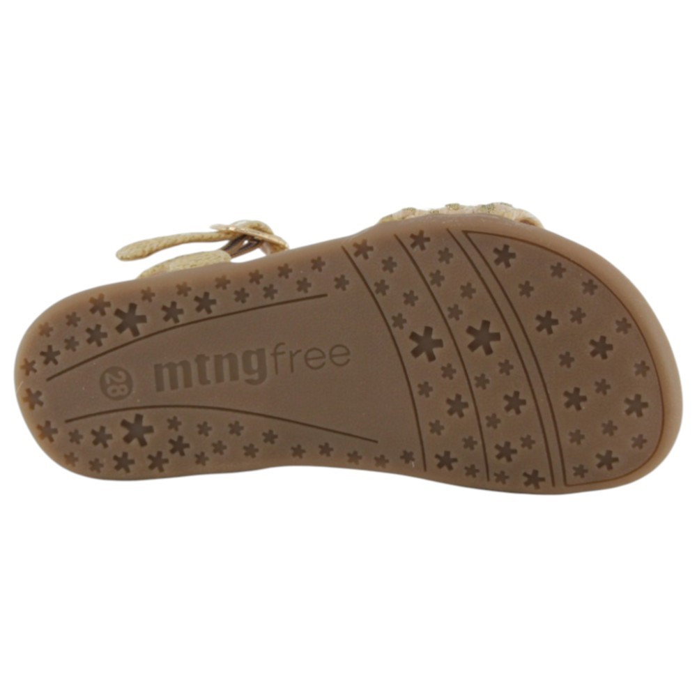 Sandalias veganas barefoot Mustang Maria Raffia Champagne