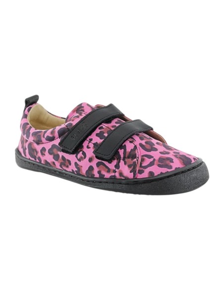 Zapatos barefoot FlexiNens 9111-R leopardo Fucsia-Negro
