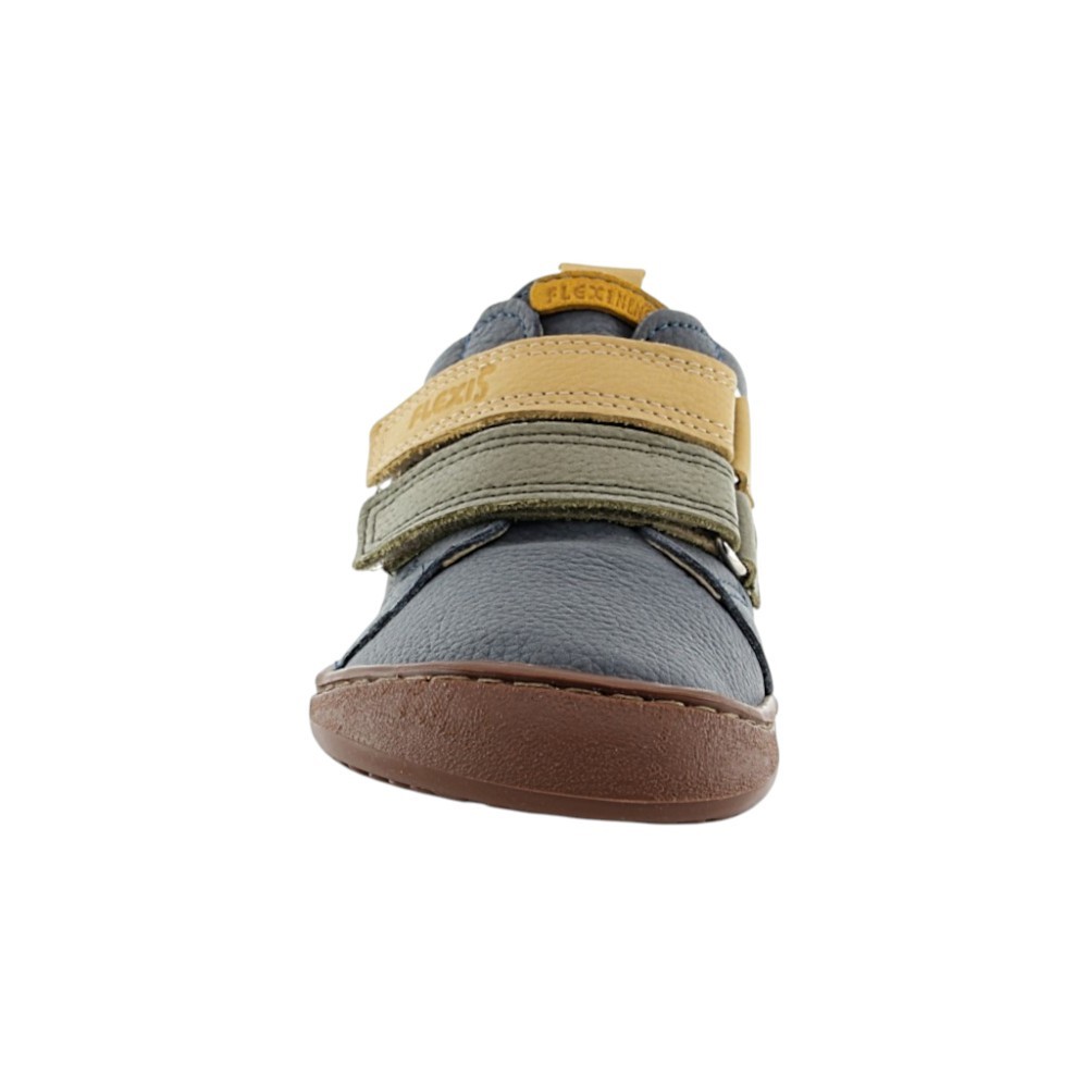 Botines barefoot Flexi Nens Azul-Verde-Mostaza