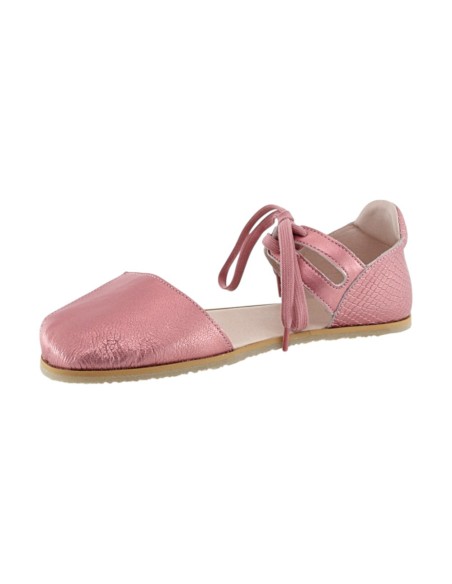 Sandalias barefoot Poppis Zoe Metal Rose