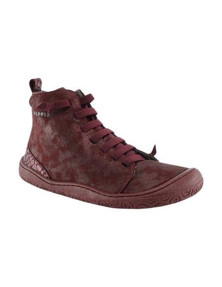 Botines barefoot Yoyo Borgoña forro borreguito