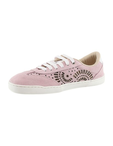 Zapatillas barefoot Terreta Serraje Picado Rosa