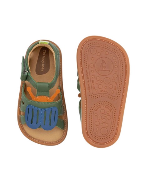 Sandalias barefoot Tip Toey Joey Beetle Verde