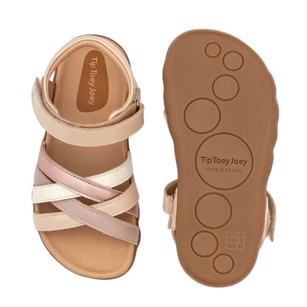 Sandalias barefoot Tip Toey Joey Criss Cross Multi-Rosa
