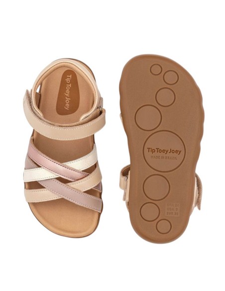 Sandalias barefoot Tip Toey Joey Criss Cross Multi-Rosa