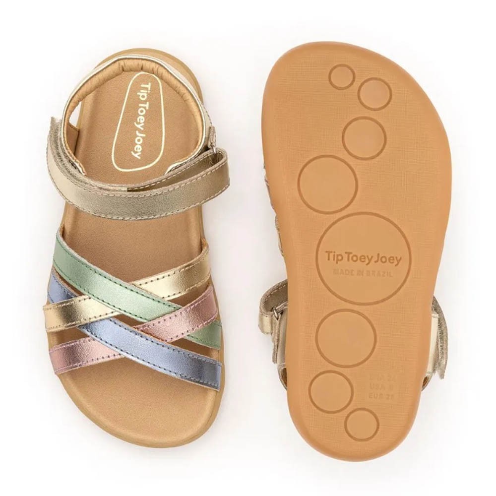Sandalias barefoot Tip Toey Joey Criss Cross Multicolor Metal