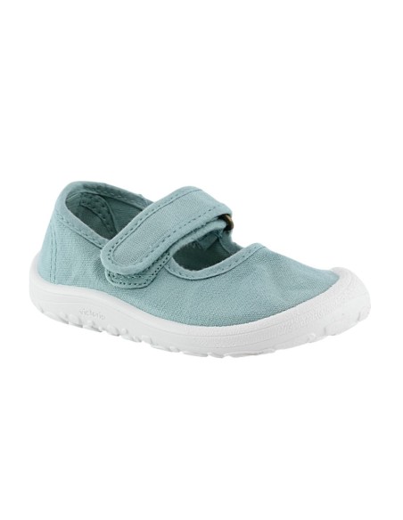 Merceditas barefoot lona Victoria Bosco Manzana