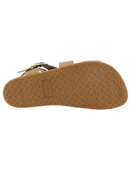 Sandalias barefoot Vivant Lino Camello