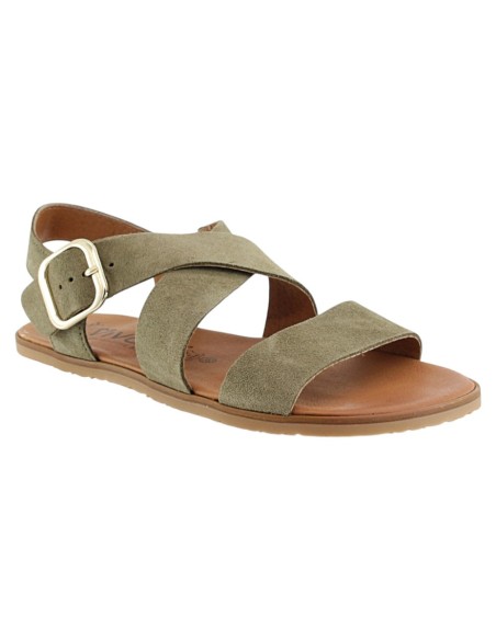 Sandalias barefoot Vivant Lino Kaki