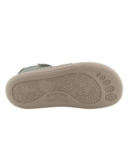 Sandalias respetuosas ZapyFlex Velcro Verde