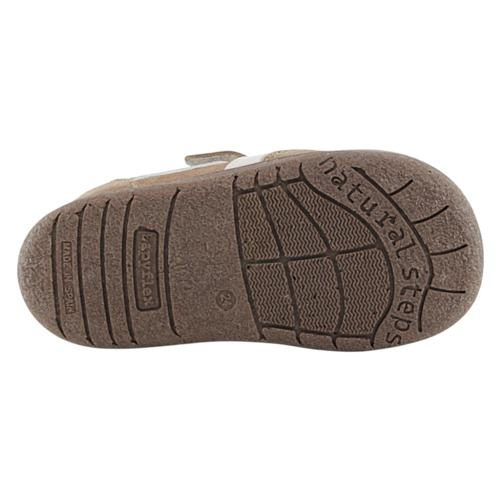 Zapatos barefoot ZapyFlex Dpto Velcro y elástico marrón