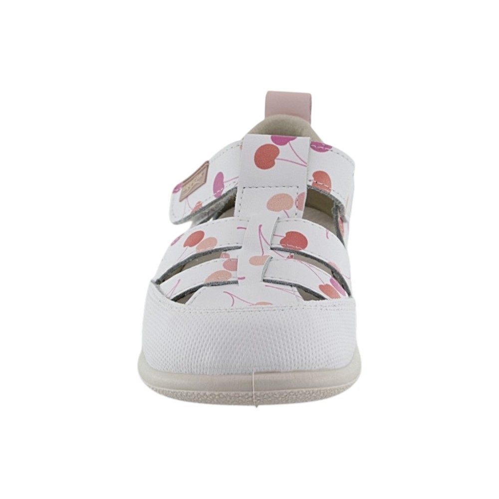 Sandalias respetuosas ZapyFlex 2 Tiras Blanco-Cerezas