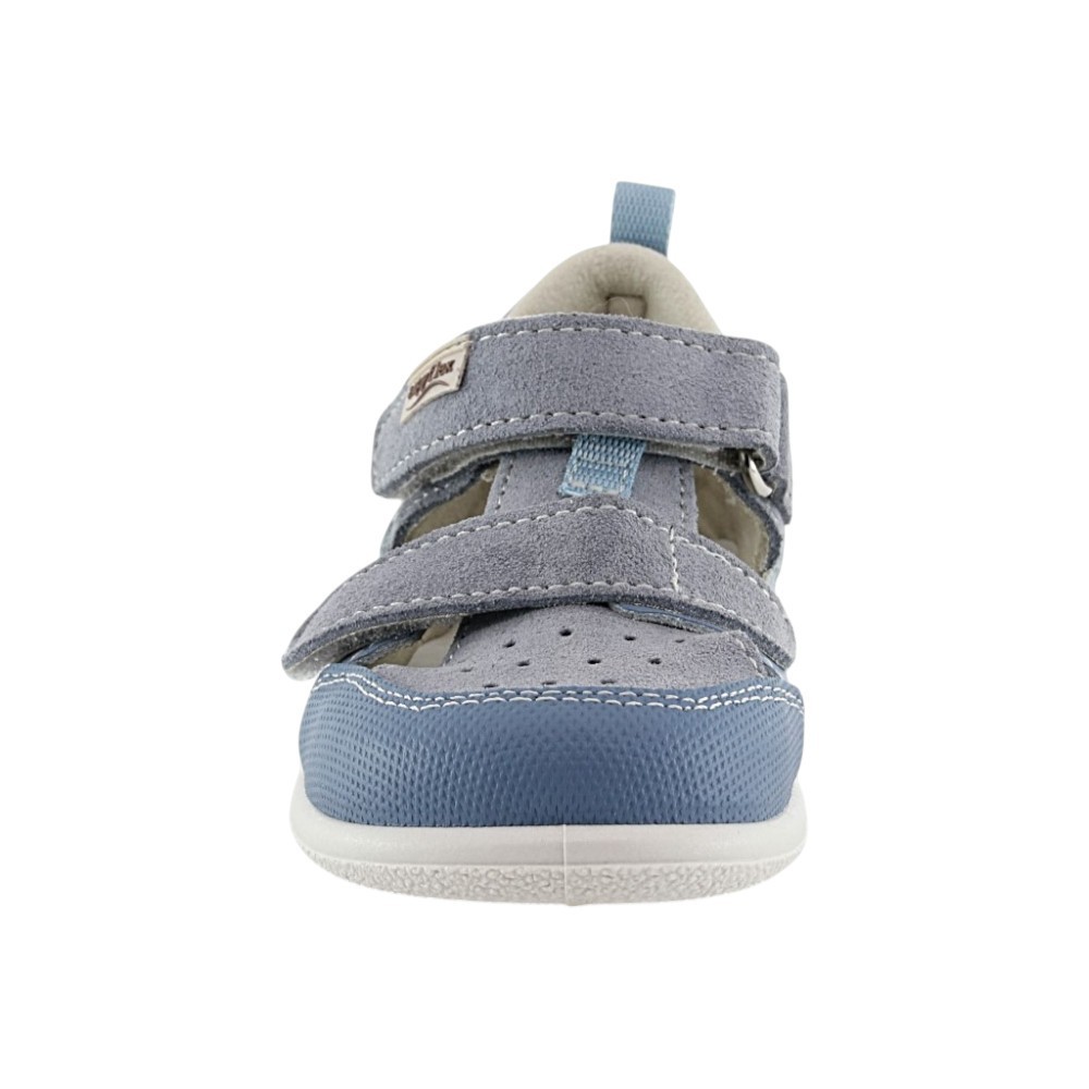 Sandalias respetuosas Zapyflex Doble Velcro Celeste