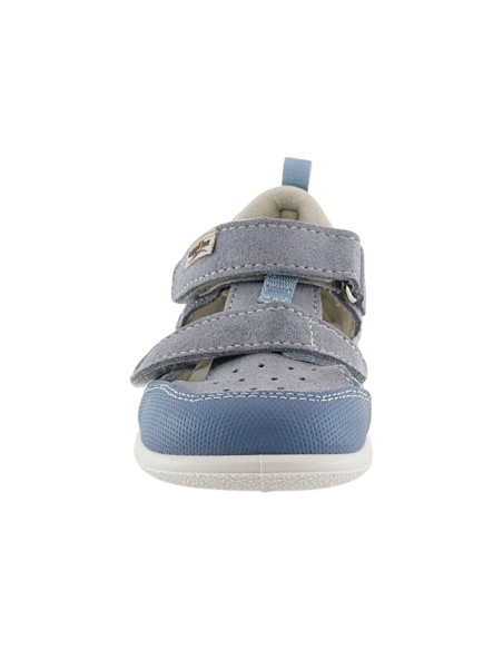 Sandalias respetuosas Zapyflex Doble Velcro Celeste