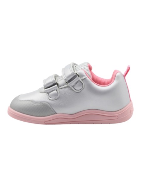 Zapatillas con luces barefoot Beppi 2223590 Plata-Rosa