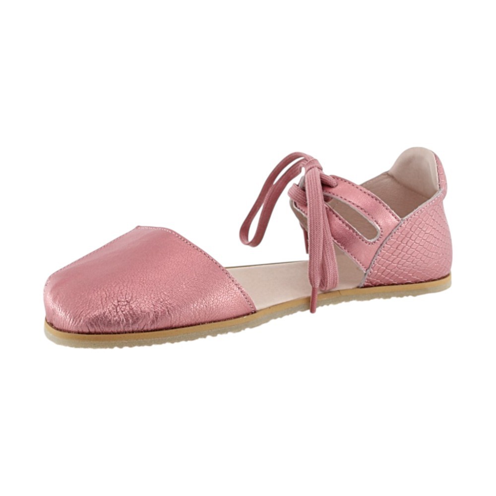 Sandalias barefoot Poppis Zoe Metal Rose
