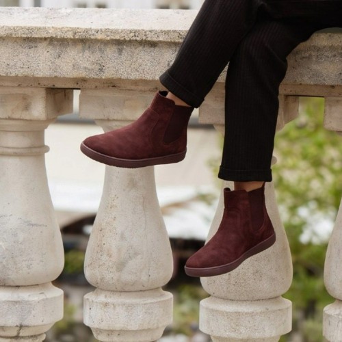 Botines hydrófugos barefoot Entice 3.0 Burgundy 2