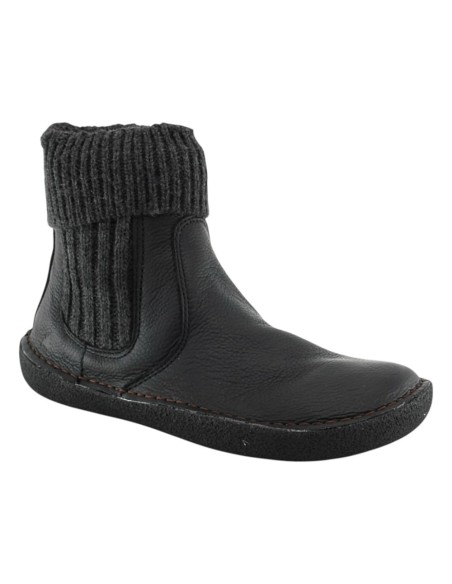 Botines barefoot El Naturalista Alpine Grass Tami Black calcetin